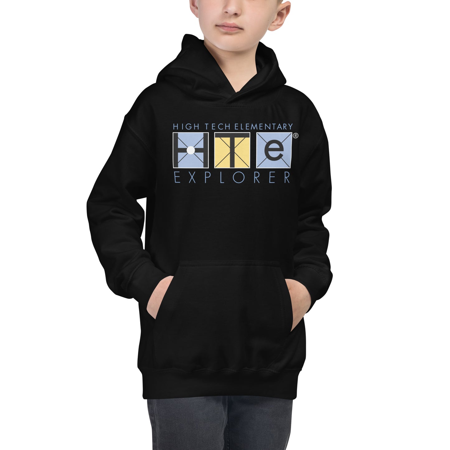 Kids Hoodie, Blue lettering