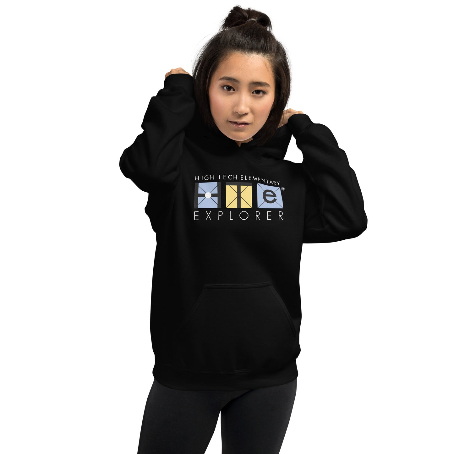 Adult Unisex Cotton Hoodie, White Lettering