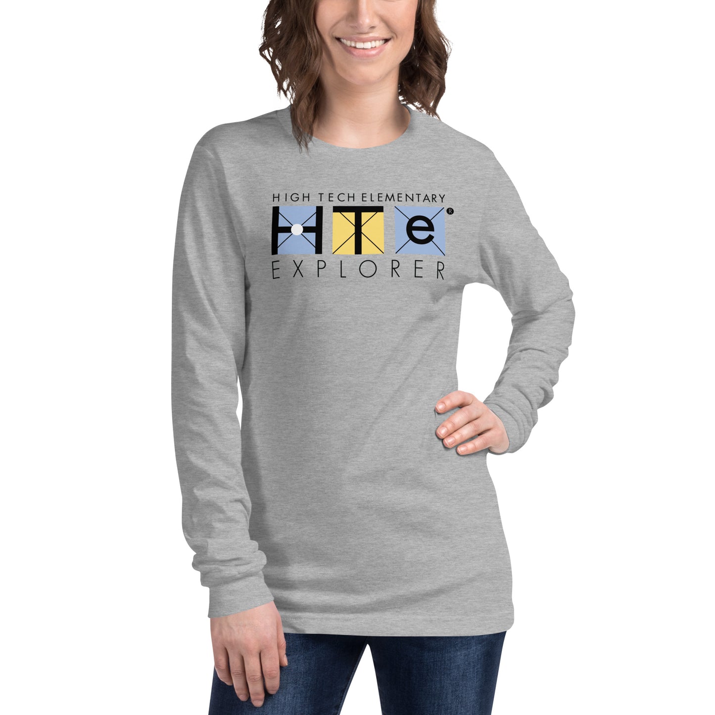 Adult Unisex Long Sleeve Tee, Black Lettering