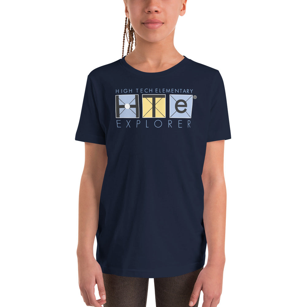 Youth Short Sleeve T-Shirt, Blue Lettering